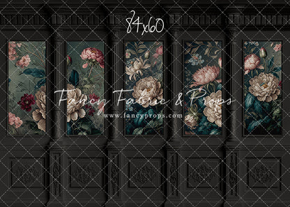 Moody Ebony Wainscoting Wall - With Sweep Option