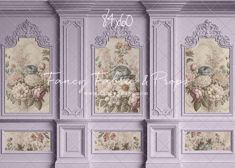 Lavender Floral Victorian Wall - With Sweep Option