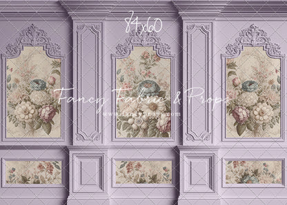 Lavender Floral Victorian Wall - With Sweep Option