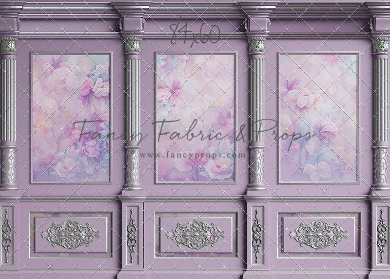 Violet Floral Victorian Wall - With Sweep Option