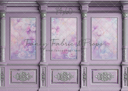 Violet Floral Victorian Wall - With Sweep Option