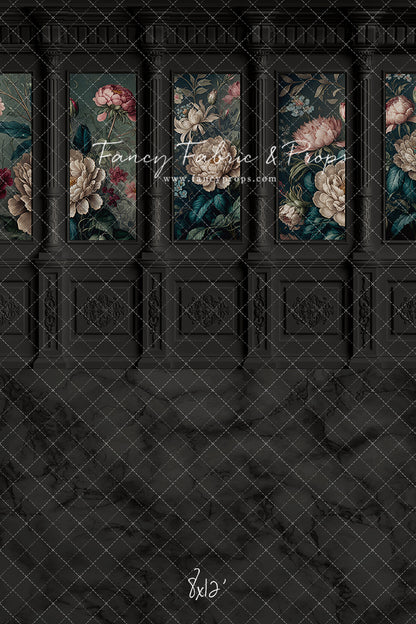 Moody Ebony Wainscoting Wall - With Sweep Option