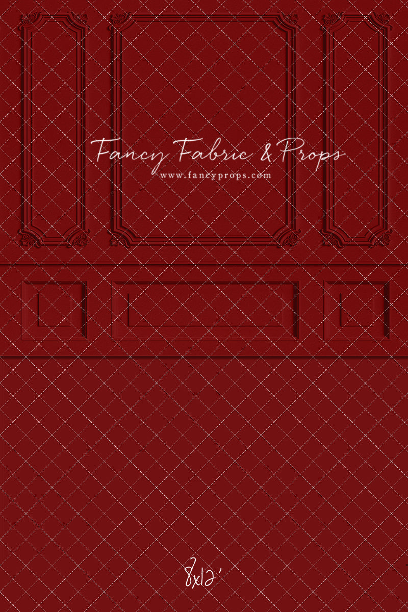 Classic Red Wainscoting Wall - With Sweep Option