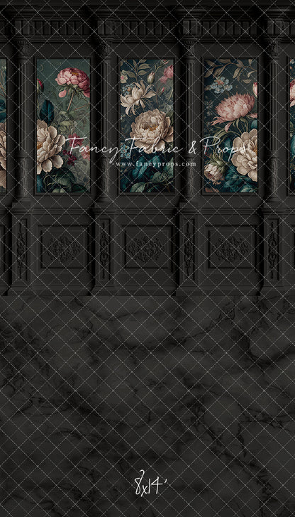 Moody Ebony Wainscoting Wall - With Sweep Option