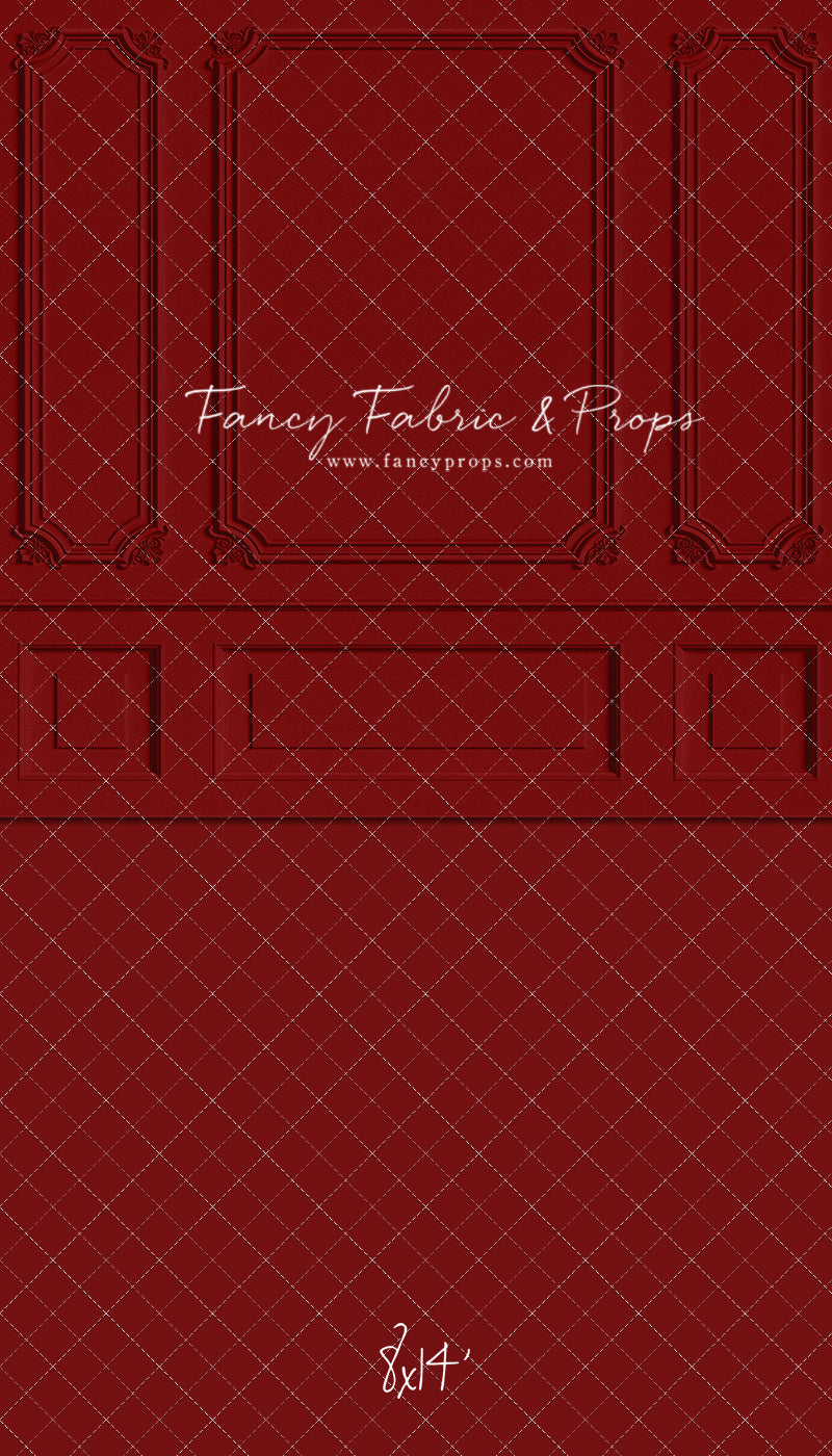 Classic Red Wainscoting Wall - With Sweep Option