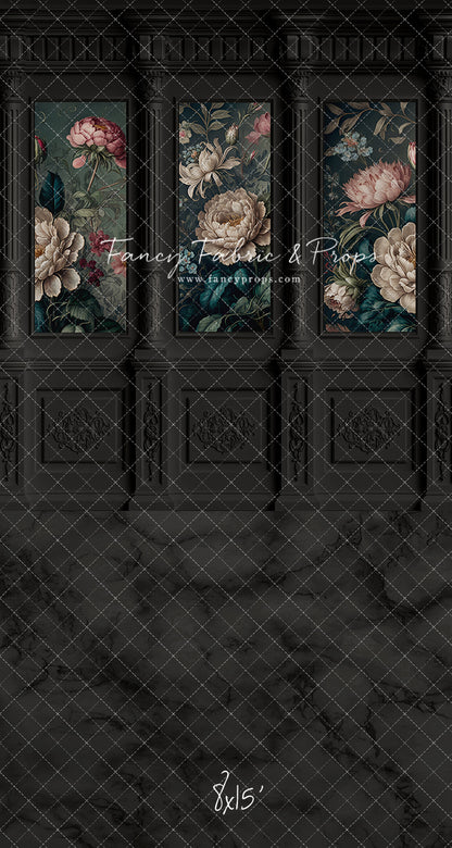 Moody Ebony Wainscoting Wall - With Sweep Option