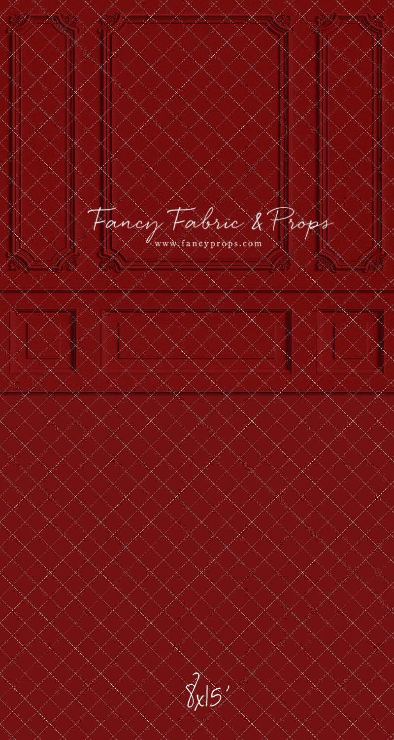 Classic Red Wainscoting Wall - With Sweep Option