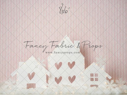 Pink Snowy Neighborhood