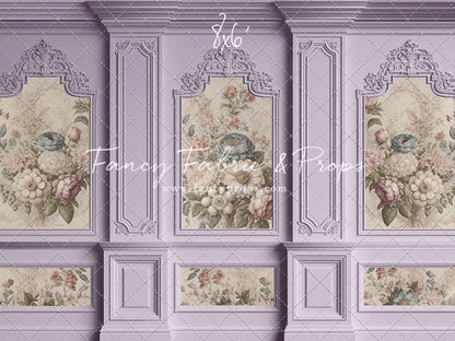 Lavender Floral Victorian Wall - With Sweep Option