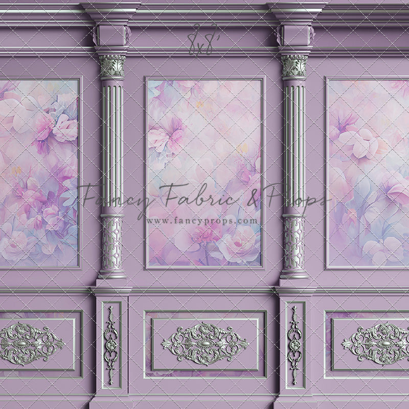Violet Floral Victorian Wall - With Sweep Option