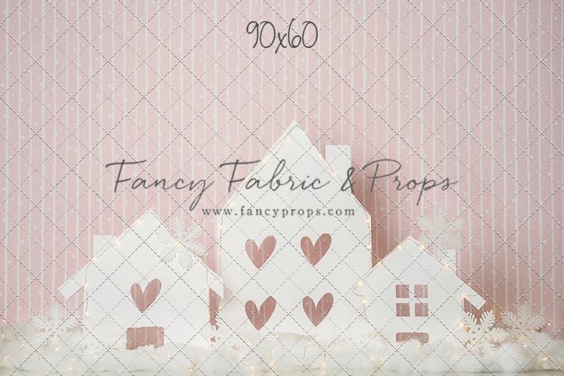 Pink Snowy Neighborhood