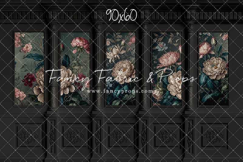 Moody Ebony Wainscoting Wall - With Sweep Option