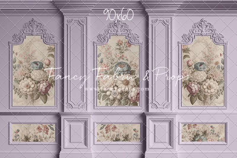 Lavender Floral Victorian Wall - With Sweep Option