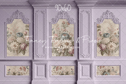 Lavender Floral Victorian Wall - With Sweep Option