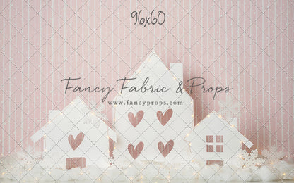 Pink Snowy Neighborhood