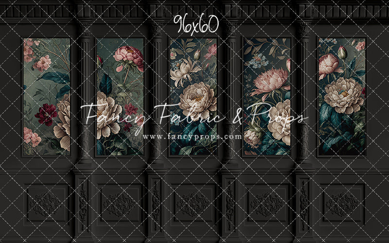 Moody Ebony Wainscoting Wall - With Sweep Option