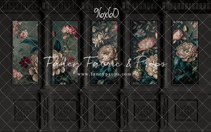 Moody Ebony Wainscoting Wall - With Sweep Option