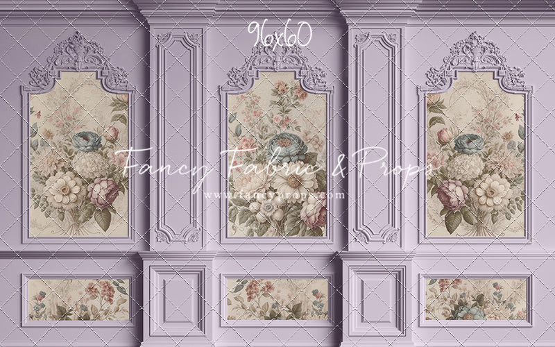 Lavender Floral Victorian Wall - With Sweep Option