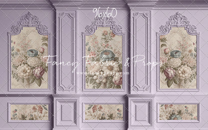 Lavender Floral Victorian Wall - With Sweep Option