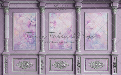 Violet Floral Victorian Wall - With Sweep Option