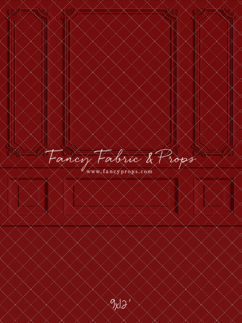 Classic Red Wainscoting Wall - With Sweep Option