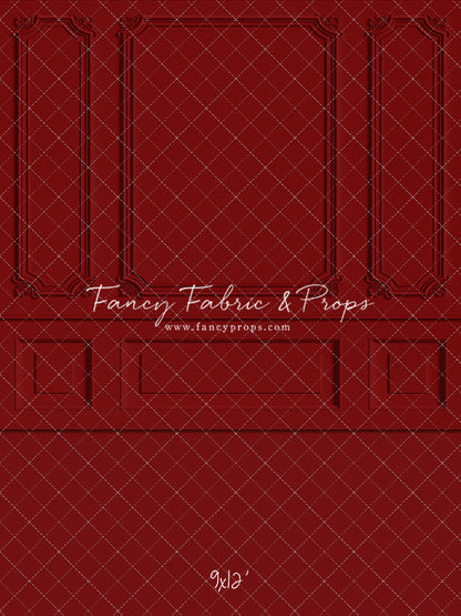 Classic Red Wainscoting Wall - With Sweep Option