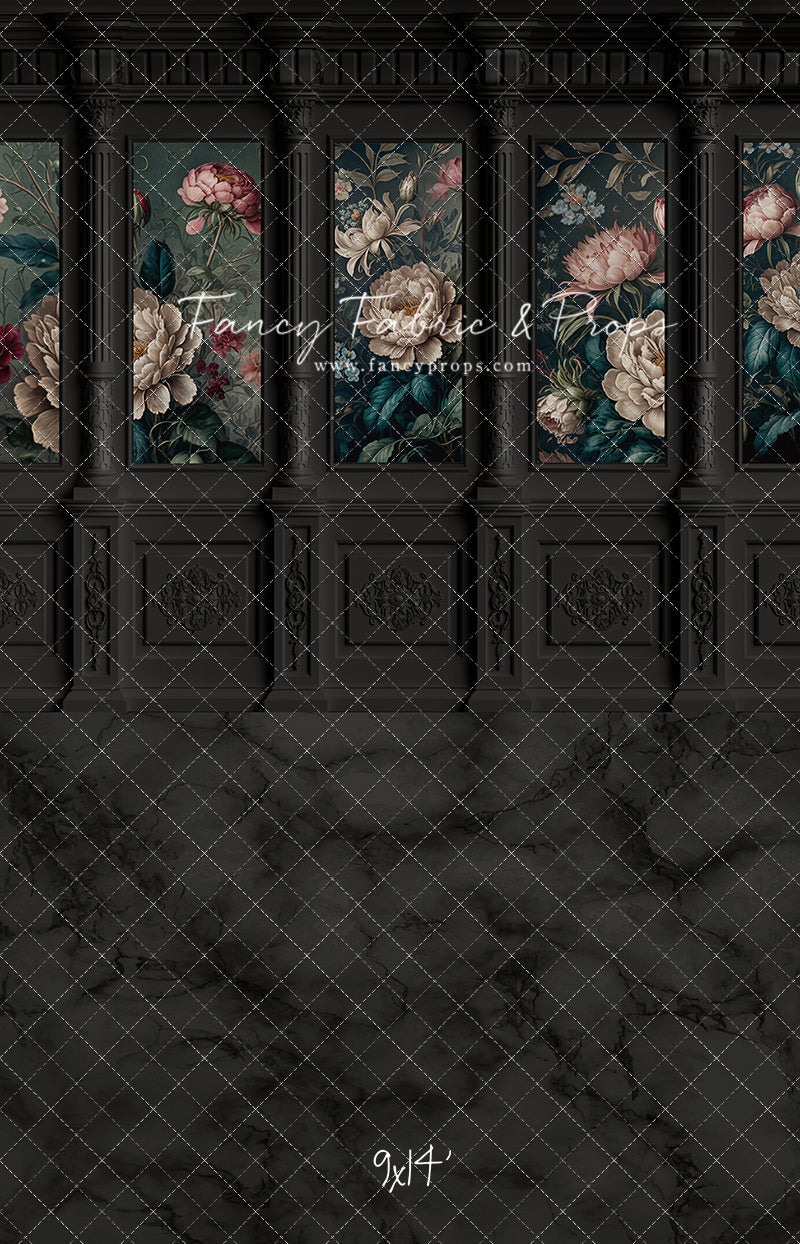 Moody Ebony Wainscoting Wall - With Sweep Option