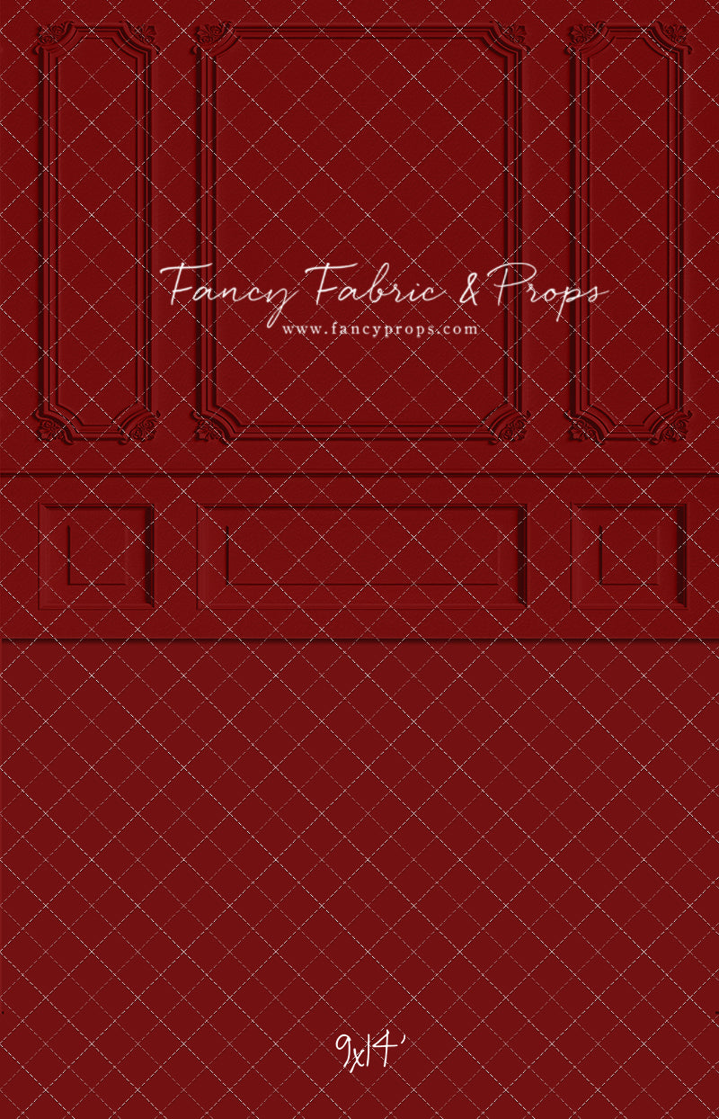 Classic Red Wainscoting Wall - With Sweep Option