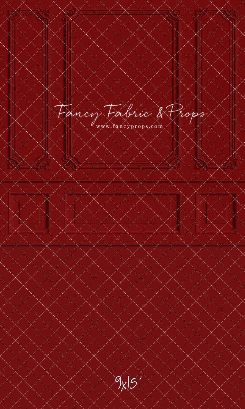 Classic Red Wainscoting Wall - With Sweep Option