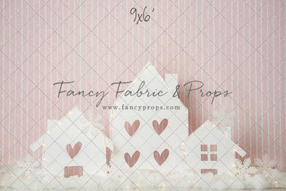 Pink Snowy Neighborhood