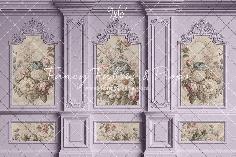 Lavender Floral Victorian Wall - With Sweep Option