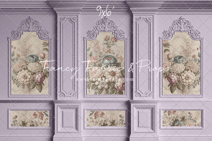 Lavender Floral Victorian Wall - With Sweep Option