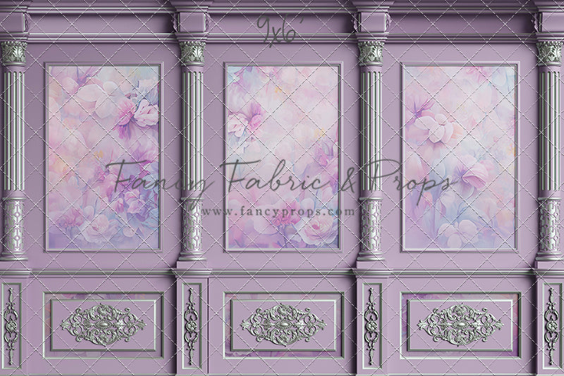 Violet Floral Victorian Wall - With Sweep Option