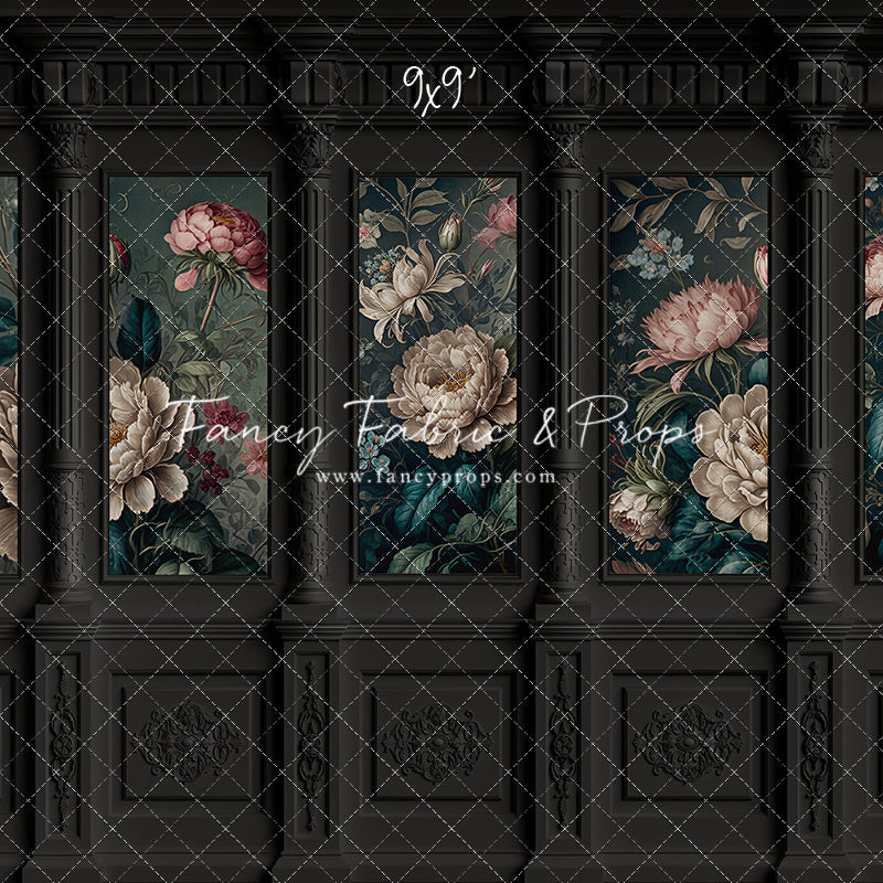 Moody Ebony Wainscoting Wall - With Sweep Option