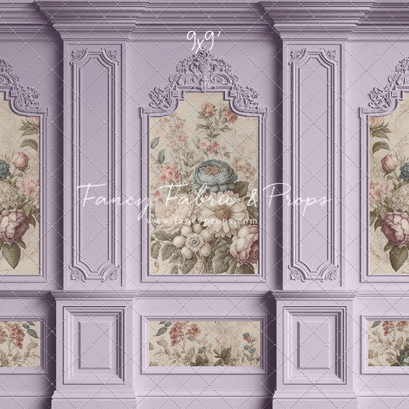 Lavender Floral Victorian Wall - With Sweep Option