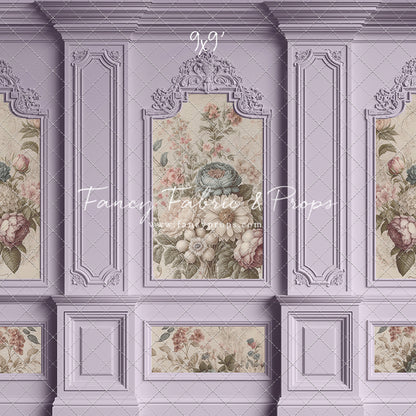 Lavender Floral Victorian Wall - With Sweep Option