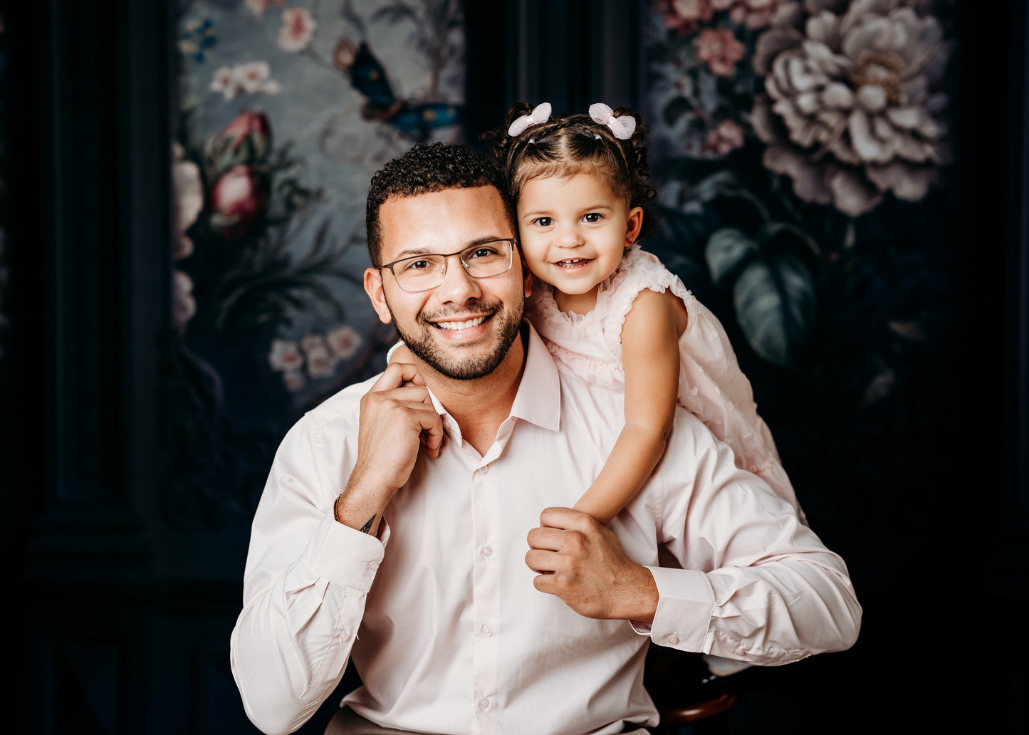 Black Floral Victorian Wall - With Sweep Option