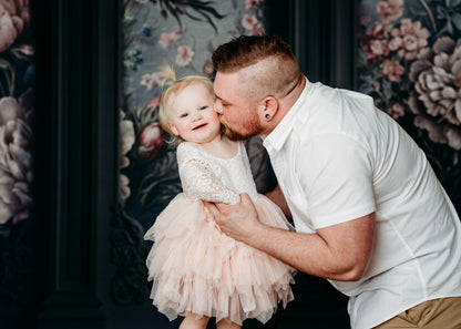 Black Floral Victorian Wall - With Sweep Option