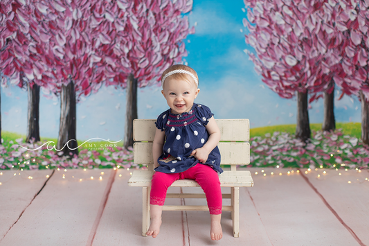 Princess Pink Wood Planks Mat Floor