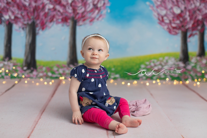 Princess Pink Wood Planks Mat Floor