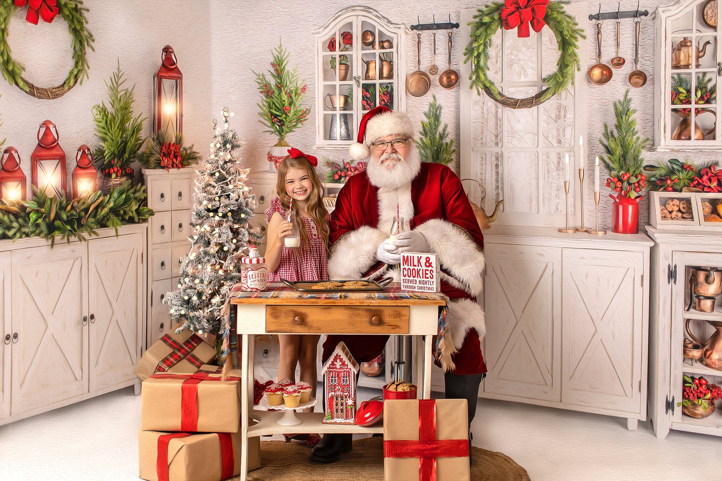 Antique Holiday Kitchen 2pc Room