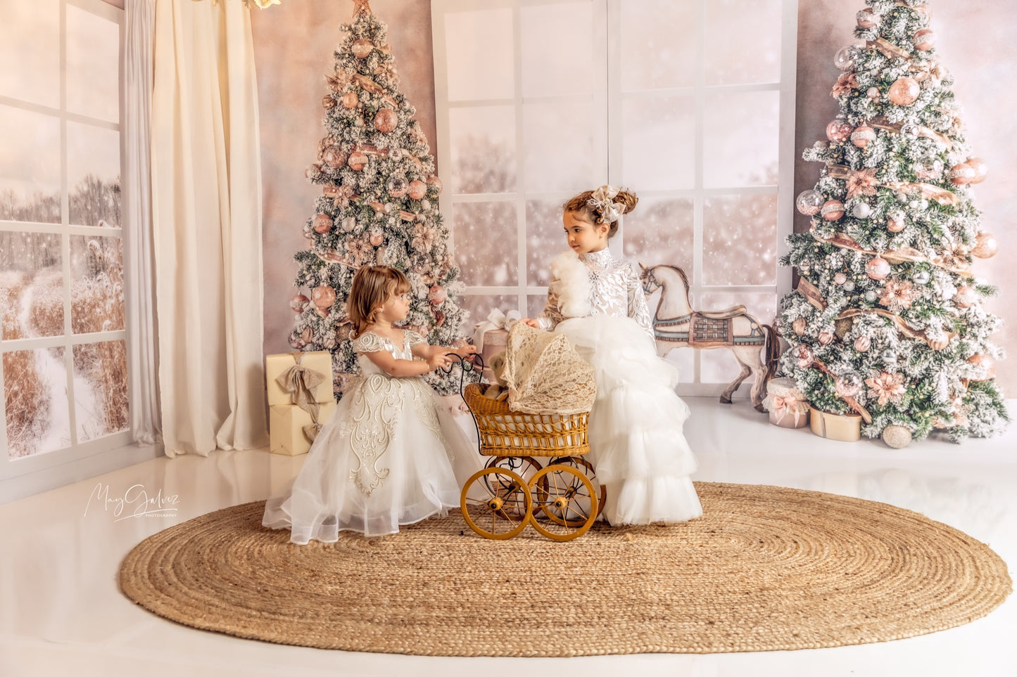 Blushing Carousel Christmas 2pc Room