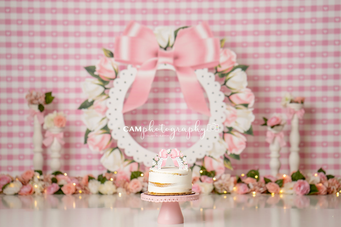 Pink Rose Wreath