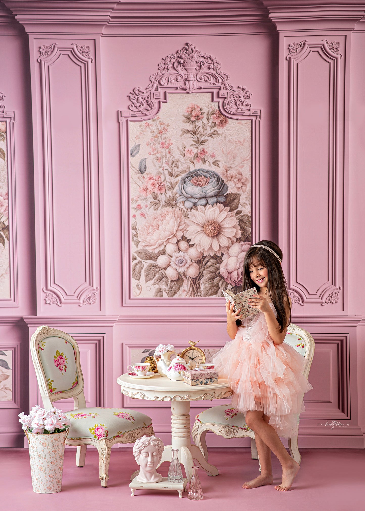 Rose Floral Victorian Wall - With Sweep Option