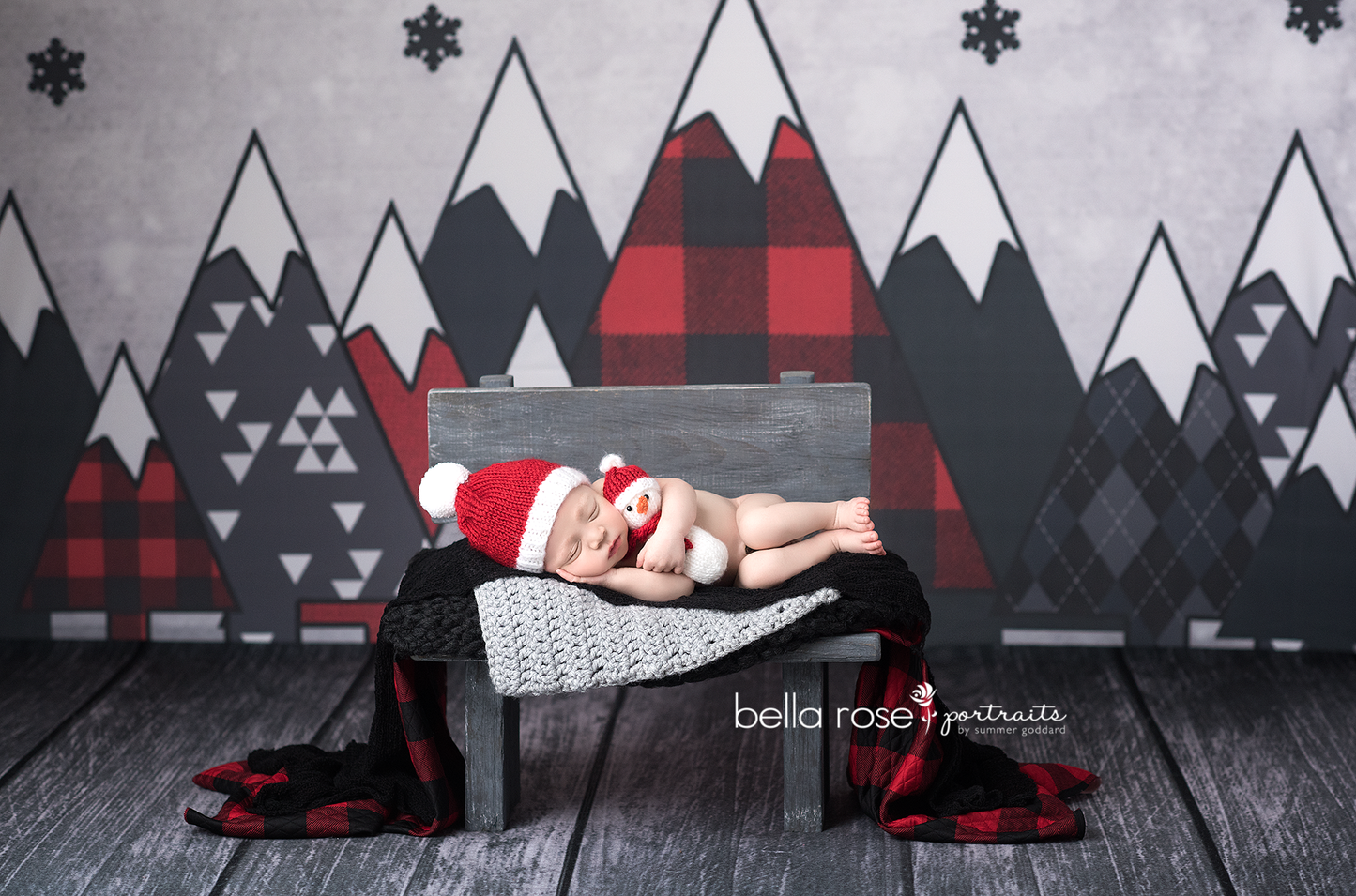 Charcoal Wood Planks Mat Floor