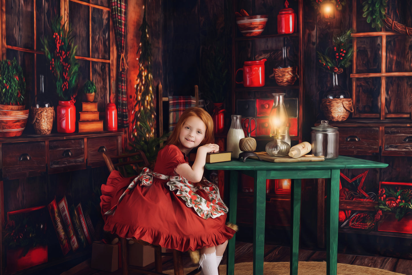 Grandma's Christmas Kitchen Room