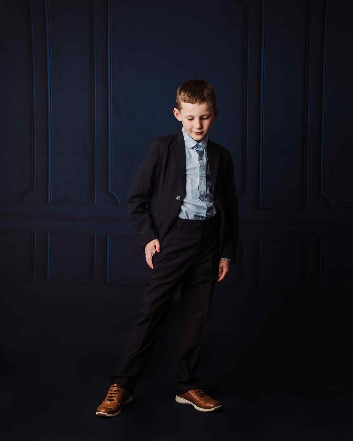 Midnight Wainscoting Wall