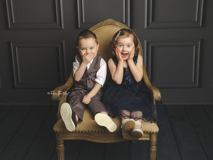 Gray Wainscoting Wall