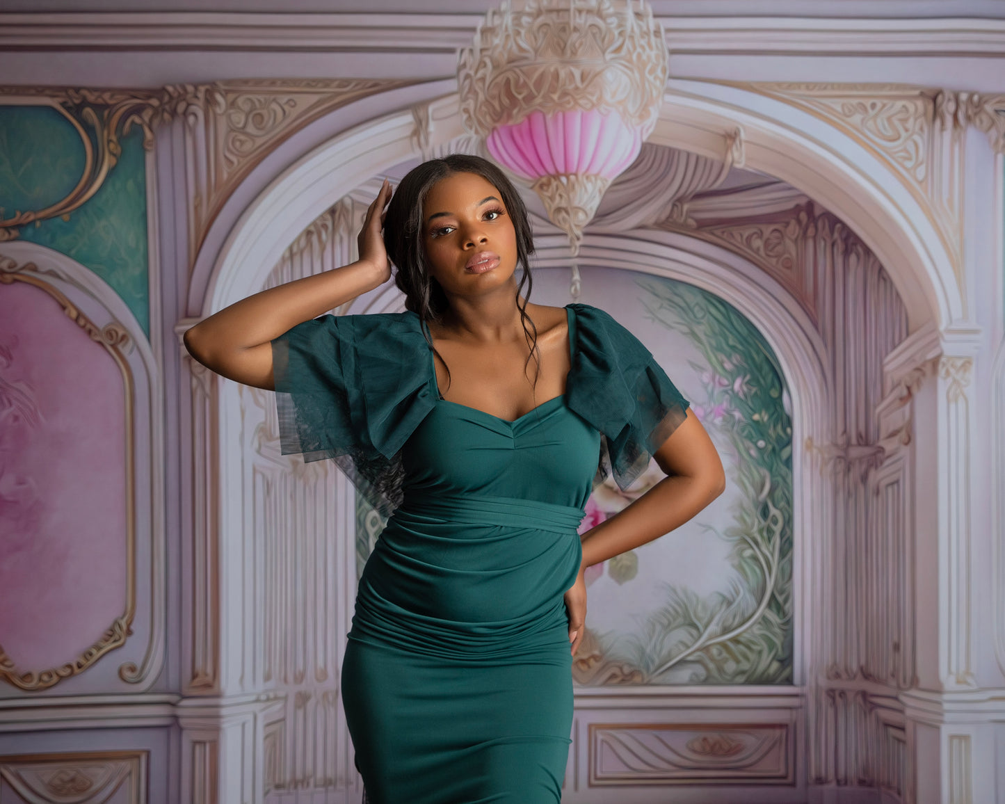 Floral Florence Parlor - With Sweep Option