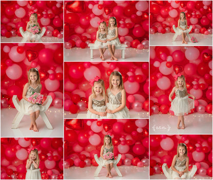 Valentine Kiss Balloon Wall